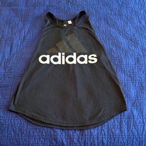 Adidas Black Sleeveless Top with White Logo